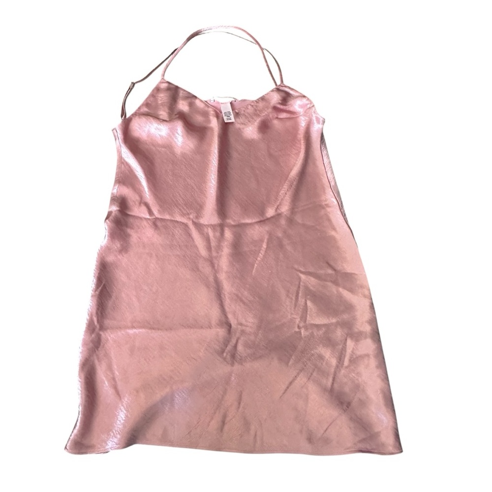 Victoria's Secret Shimmering Pink Satin Slip Dress Women’s Size Small Excellent